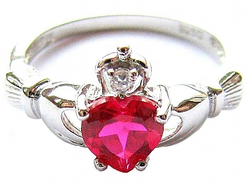 Кладдахское кольцо с розовым цирконом. Купить