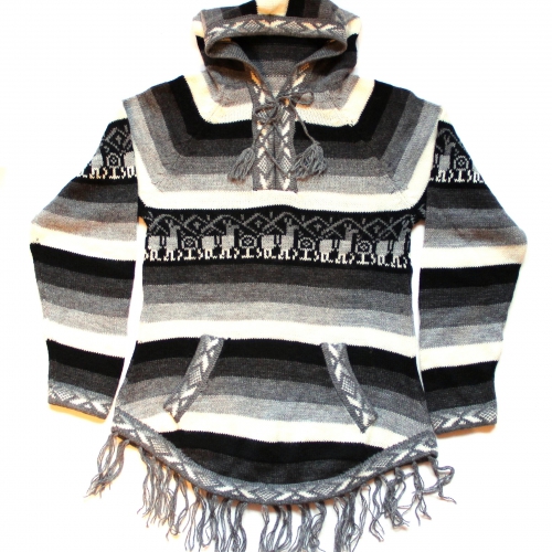 Теплый свитер из шерсти альпака серый