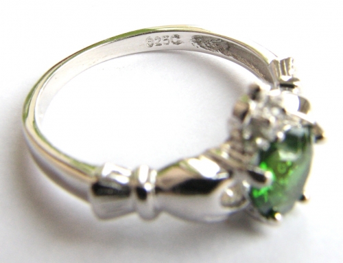 Кладдахское кольцо "Green" с зеленым цирконом